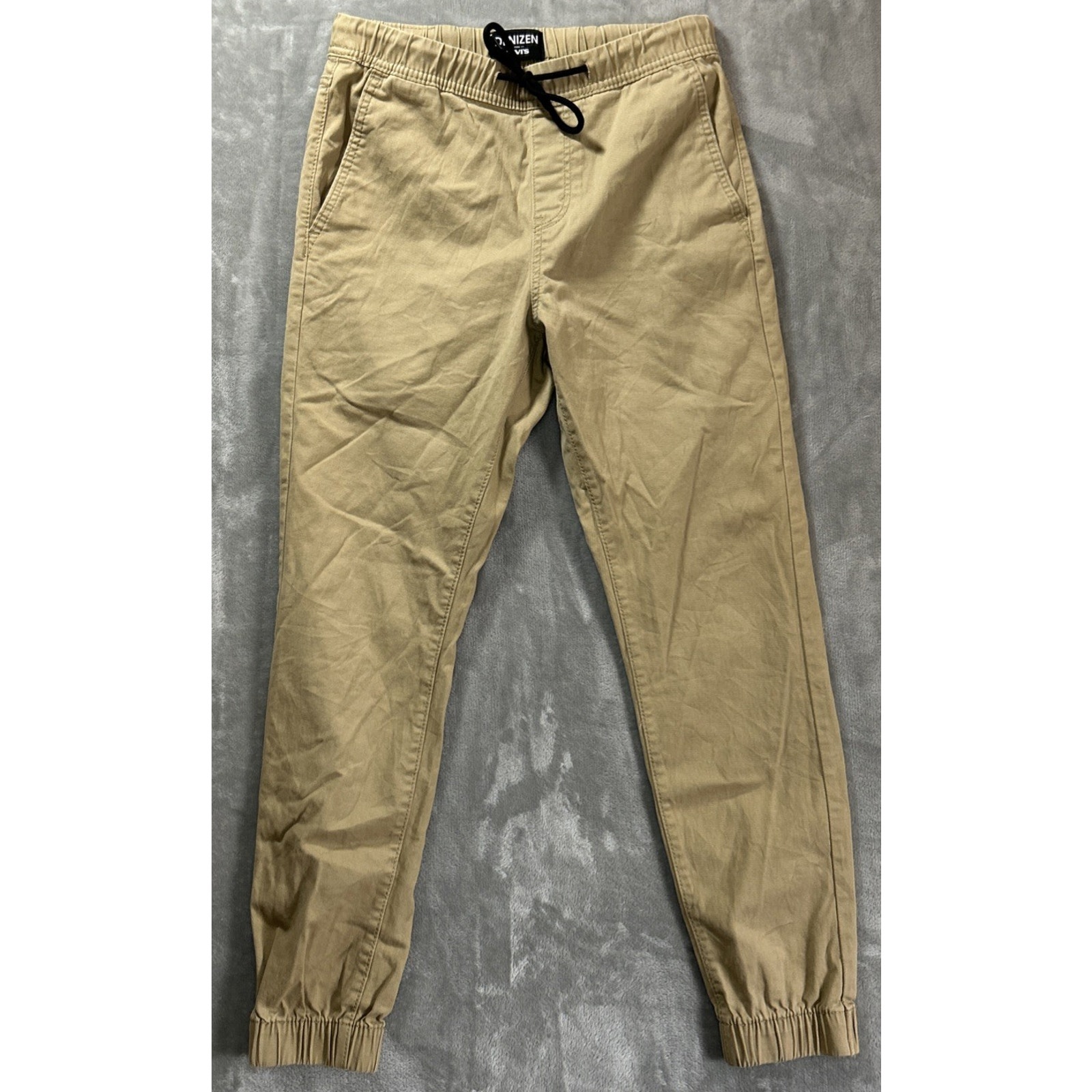 Levis Jogger Pants Mens Xs Beige Denizen Elastic Waist/Leg Casual Academia